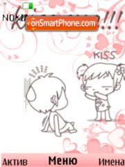 Скриншот темы Kiss me animated