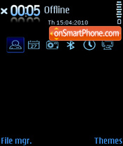 Blue Sheen on Black 3rd theme screenshot