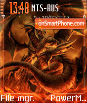 Dragon Fire tema screenshot