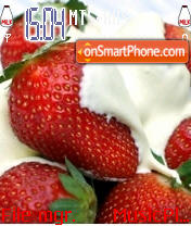 Creamy Strawberries tema screenshot