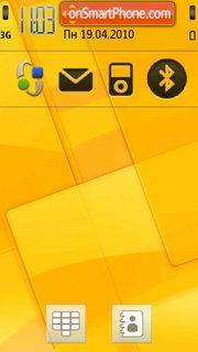 Yellow Black Abstract tema screenshot