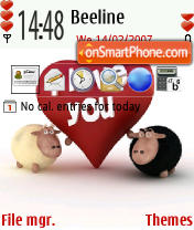 Happy Valentine QVGA theme screenshot