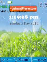 Grass Vista Xp SWF Clock theme screenshot