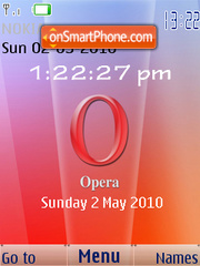 Opera Browser 2010 SWF Clock es el tema de pantalla