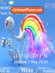 Capture d'écran Vista 3d Happiness SWF Clock thème