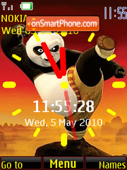 KungFu Panda Clock tema screenshot