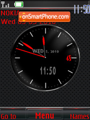 Red Clock tema screenshot