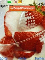 Strawberry with cream theme screenshot