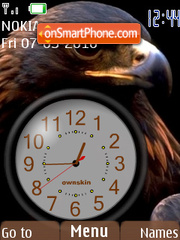 Black Eagle Clock tema screenshot