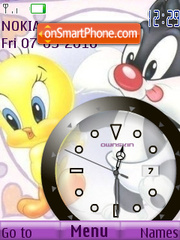 Baby Tweety Clock theme screenshot