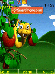 Animated snake es el tema de pantalla
