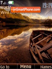 Lonely boat slide theme screenshot