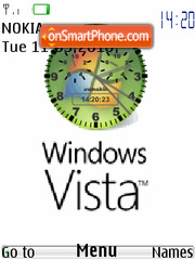 Vista classic Clock es el tema de pantalla