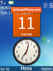 Windows 7 SWF Clock es el tema de pantalla