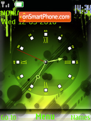 Green clock Theme-Screenshot
