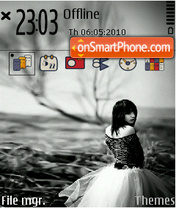 Girl in dark fp1 theme screenshot