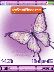 Animated Butterfly 06 tema screenshot