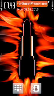 Скриншот темы Hot Lipstick