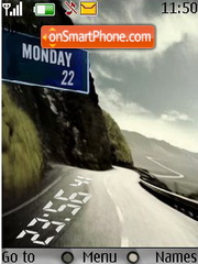 Capture d'écran Road clock thème