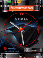Reloj Nokia Flash theme screenshot