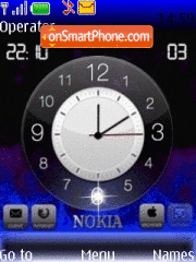 Reloj Nokia 01 es el tema de pantalla