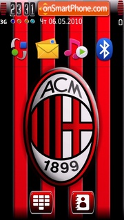 Скриншот темы Milan FC