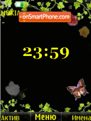 Clock for girls anim tema screenshot