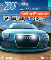 Blue Audi tema screenshot