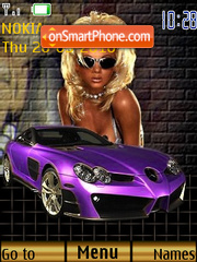 Girl and auto theme screenshot