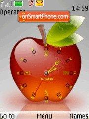 Reloj manzana tema screenshot