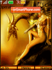 Girl and Dragon 01 theme screenshot