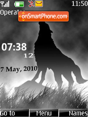 Скриншот темы Wolf clock