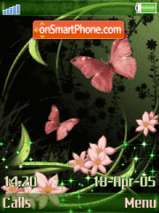 Animated Butterfly 07 theme screenshot