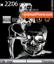 Girl and Skull tema screenshot