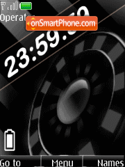 Скриншот темы Animation Clock battery