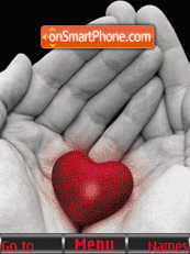 Heart in hand tema screenshot