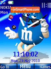 M n Ms Clock tema screenshot