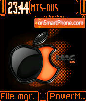 Orange Mac tema screenshot