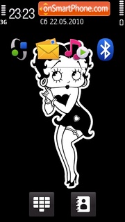 Betty Boop In Black tema screenshot