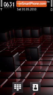 Скриншот темы 3d Glass Cubes