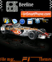 Скриншот темы McLaren 2007