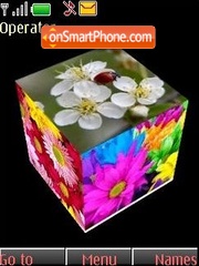 Скриншот темы Flower cube