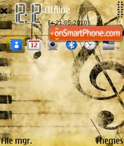 Скриншот темы Music note 01