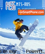 Snowboarding theme screenshot