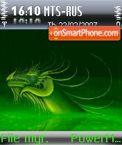 Dragon In Rain theme screenshot