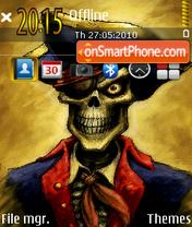 Skeleton Pirate tema screenshot