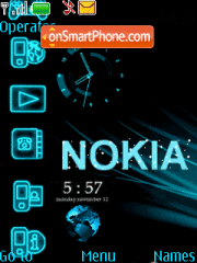 Clock Nokia ultra theme screenshot