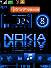 Capture d'écran Animated nokia azul gif thème