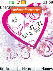 Love clock tema screenshot