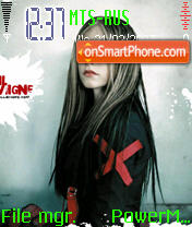 Скриншот темы Avril Lavigne 04